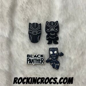 Black Panther Croc Charms